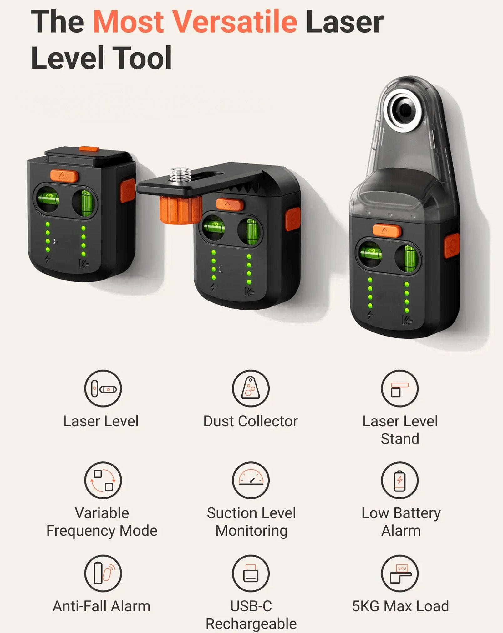 HardwareDepot® - 3 in 1 Laser Level